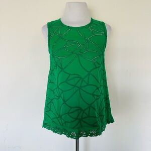 CAbi Eyelet Sleeveless Blouse